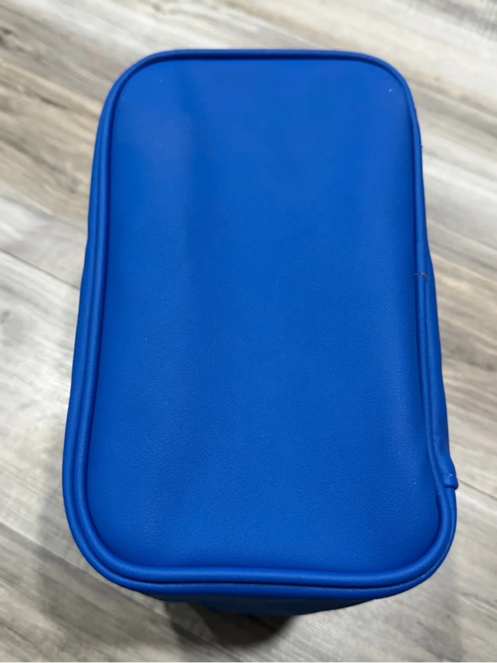 Jeffree Star Cosmetics Dark‎ Blue Zip Train Case Travel Makeup Bag Gold Zipper